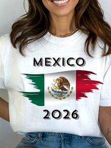 2026 Mexican Flag T-Shirt, Mexican Pride T-Shirt, Viva Mexico T-Shirt, Mexican Heritage T-Shirt, Mexican Patriotic T-Shirt, Hispanic Culture T-Shirt - 黑色 - 查看 6