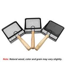 1PC Black Round Hole/Grid Wooden Handle Garden Soil Sifter, Succulent Flower Soil Sifting Tool With Filter Net, Gravel Separation Filter Shovel, Multi-Function Portable Handheld Soil Filtration Sieve For Home Balcony Plants Repotting And Aeration - Wooden Handle Soil Sieve - View 6