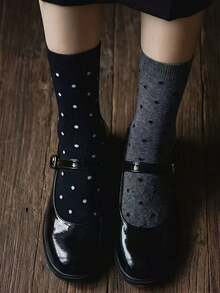 4 Pairs Cute Versatile Retro Warm Slouch Socks - Multicolor - View 3