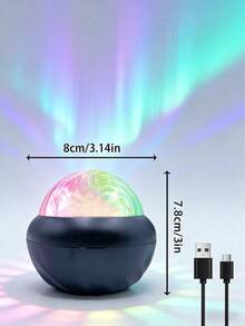 1个UFO极光投影灯，梦幻般的北极光星空投影仪，为卧室和游戏室营造梦幻般的星系氛围，适用于卧室、游戏室、派对装饰，多用途家庭派对露营照明 - 極光 - 查看 12