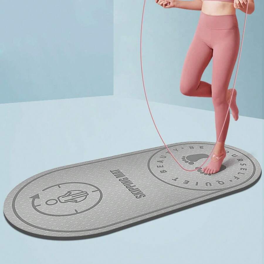 TPE Jump Rope Yoga Fitness Exercises Mats Home Skipping Buffer Pad Non-Slip Sports Workout Cushion Floor Gym - Pink - View 1