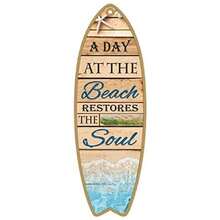 VENTDEPOT Tabla de surf decorativa, MXRFI-001, 1Pza, 16x45cm, Madera, Tabla de Surf. - Café integral - Ver 5