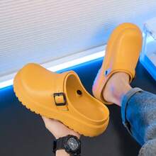 Sandal Selop EVA Anti Selip, Tahan Air, dan Tahan Minyak, Cocok untuk Penggunaan Kasual, Kantor, Dapur, Perawat, dan Medis. - Mustard Yellow - View 16
