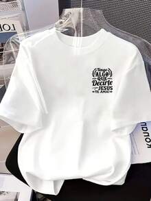 Te amo, tengo algo que decirte - Camiseta estampada| Camiseta Casual de Manga Corta y Cuello Redondo para Primavera/Verano, Ropa de Mujer Y2k - Blanco - Ver 3