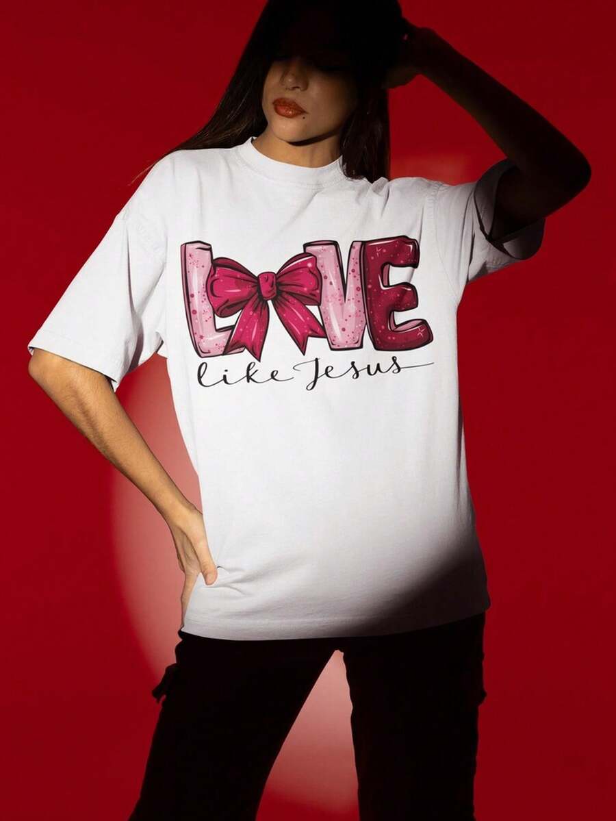 FaithFilled Love JesusInspired Val1entine's T1EE for All UniS1ex Graphic S1Hirt.