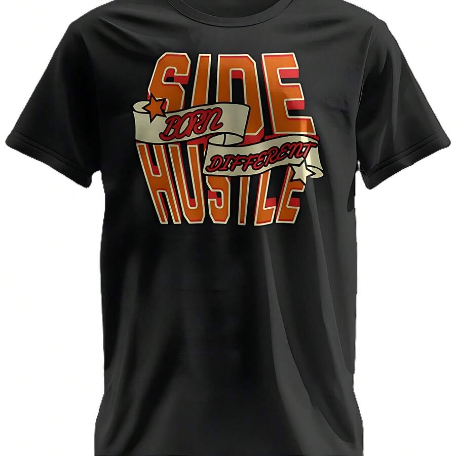 Camiseta personalizada con estampado Side Hustle Born Different - forma - Ver 1
