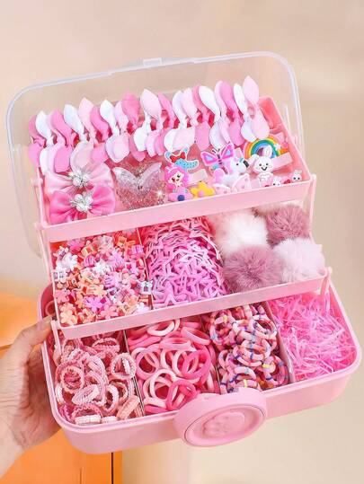 Set de 10 piezas de accesorios para el cabello con diseños de dibujos animados lindos, en esquema de colores pastel con macarrón, arcoíris, orejas de conejo, moño, flor y otros elementos adorables - Adecuado para niñas y mujeres, se puede usar para diario, escuela, fiesta, vacaciones, combinando estilos vintage, dulces y académicos