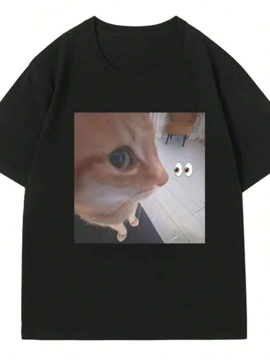 2026 New Hip-Hop World Tour T-Shirt Pure Cotton B-Billie Top Round Neck Short Sleeve Eilish Women's Photos And Text Gender-Free. - Black 1 - 查看 1