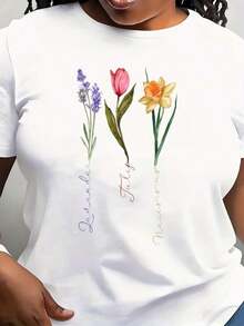 Sudadera con Capucha de Tulipanes, Camisa Floral Minimalista, Regalo para Ella, Sudadera con Capucha de Tulipanes Botánicos - Blanco - Ver 7