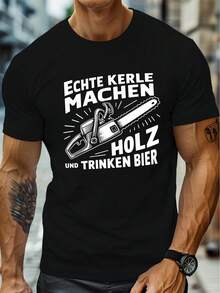 Men T-Shirts - 黑色 - 查看 1
