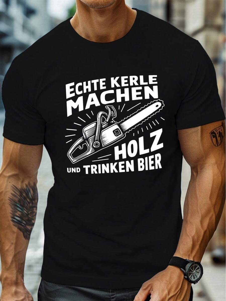 Men T-Shirts - 黑色 - 查看 1