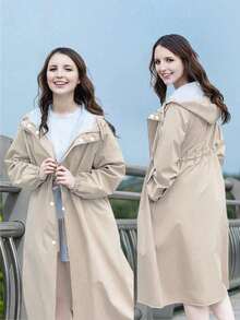 Poncho de lluvia para bicicleta eléctrica de un/dos pasajeros, impermeable unisex para motocicleta, equipo de lluvia impermeable y grueso para scooter eléctrico para adultos - Impermeable de mujer - Ver 12
