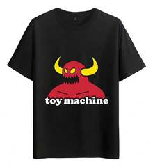 Muscle Freaks Toy Machine Style Red Monster Design T-Shirt - 黑色 - 查看 6