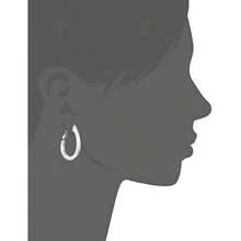 ANapier Large Oval Hoop Earrings - 如圖所示 - 查看 3