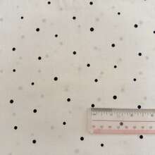 1 pièce Tissu à motif pois vintage, multicolore, noir, beige, bleu 3 couleurs, imprimé de pois sur coton, convient pour la confection de vêtements rétro, hauts, couture DIY, artisanat et décoration d'intérieur, largeur 145 cm, vendu au mètre - petits pois - Voir 25