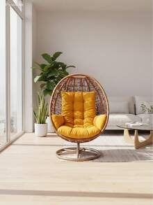 Single-Person Swing & Garden/Balcony Cushion (Swing Shown For Display Purposes Only.) ın Der Turkeı - Yellow - View 1