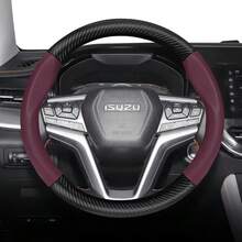 Hocasen Bọc vô lăng, chất liệu da giả sợi carbon mờ kết hợp với da PU đục lỗ thoáng khí, phù hợp với các dòng xe D-MAX/MU-X/ELF/N-Series/FORWARD/F-Series/TRAGA/TRAVIZ và các mẫu xe khác, có các màu đen, đỏ tía, nâu cà phê, cam. - Vỏ bọc vô lăng đục lỗ - Xem 20