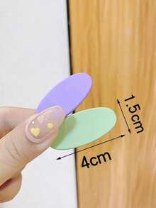 30pcs Macaron Square Hair Clips, Small Plastic Claw Clips, Bangs Clips, Split End Clips, Hairline Clips, Random Styles, Claw Clips, Hair Clips, Hair Pins, Hair Clips,Snap Clip,Bobby Pin - Multicolor - View 4
