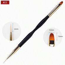 LANDOT 31件套美甲工具套装，包含美甲笔、点钻笔、除尘刷、长条笔、绘图笔，适用于美甲设计 - 軍綠色 - 查看 8