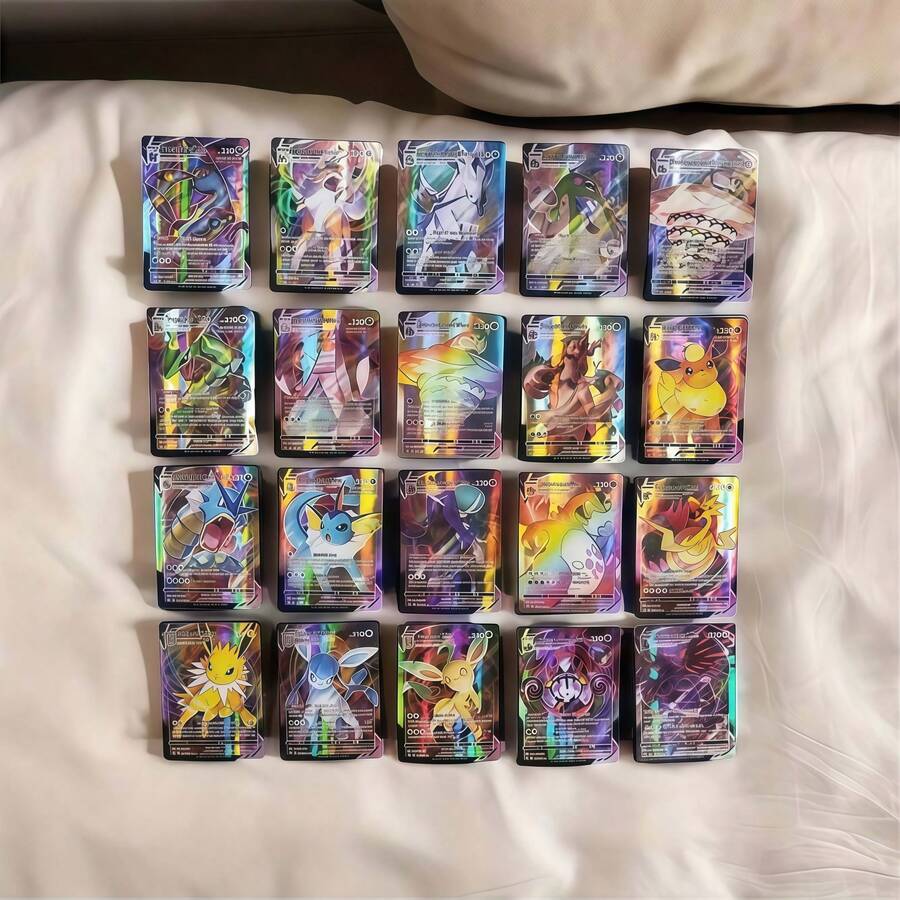 Pocket Collection Cards 300Pcs, 200Pcs Battle Game Cards, Pocket Monster Collectible Cards, Fan Collection & Birthday Gifts - Multicolor - View 1