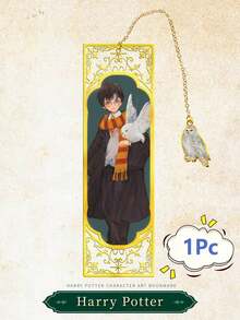 1 pieza Marcapáginas de metal con personajes de Harry Potter, Harry, Ron, Hermione, Luna, Malfoy, marcapáginas huecos vintage con cadena, regalo de papelería adecuado para clubes de lectura, cumpleaños, vacaciones, escritores, amantes de los libros, fans de Harry Potter, regalo de graduación [Autorizado oficialmente] - Multicolor - Ver 10
