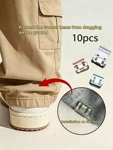 10/8/6/4/1 buah Klip Penjepit Ujung Celana Tak Terlihat, Mempersingkat Panjang Celana, Mencegah Kaki Celana Menyentuh Tanah, Desain Penutup Gesper Tersembunyi, Tidak Perlu Menjahit, Klip Melengkung untuk Mencegah Terseret - MultiWarna - View 13