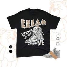 Camiseta gráfica AJs 6 en plata metalizada Match, camiseta urbana Kream Kicks Rule - forma - Ver 1