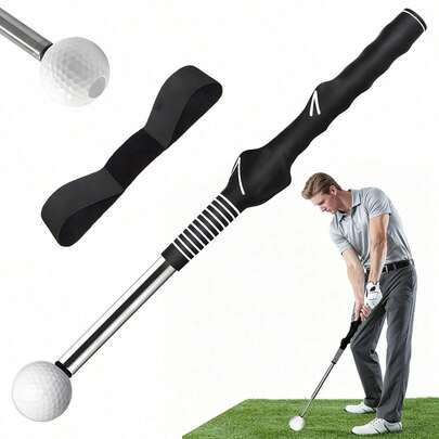 Verstellbares Golftrainingsgerät (39–66cm) Mit Übungsgurt – Ideal Für Aufwärmübungen Und Haltungskorrektur, Kompakt Und Ausziehbar, Perfekt Für Golfanfänger Und Erfahrene Spieler, Für Zu Hause, Auf Der Driving Range Oder Vor Der Runde, Geeignet Für Herren Und Damen Zur Gezielten Verbesserung Der Schwungtechnik