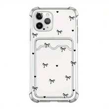 Transparent Card Slot Phone Case, Compatible With Iphone, Galaxy, Honor, And Other Models, Transparent Wallet-Style Silicone Back Cover, Shock-Proof, Waterproof, Anti-Fall, Anti-Scratch - Multicolor - View 4