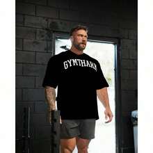 Short Sleeve Sports T-Shirt - 黑色 - 查看 1