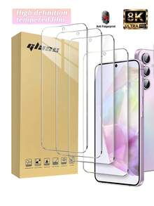 MSRI 4片高清屏幕保护膜，适用于三星Galaxy S20 FE/S21 FE/A02/A02S/A03/A23/A24/A25/A31/A72/S24 FE/A06/A06/A36/A56/A26/A17/A07/S26 Ultra/S26 Plus/S25/S25 Ultra/S25 Plus/S26系列，防刮花、防水、防指纹 - 無色 - 查看 23