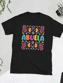 1 Piece Mother's T-Shirt, Gift For Mom, Mother's Day, Mother's Day T-Shirt In Spanish, Mother's Day Gift, Sweatshirt For Mom, Sweater For Latina Mom, Gift For Mom, 180g 100% Cotton - 黑色 7 - 查看 12
