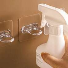 Sữa tắm, Móc dán tròn, Giá đỡ kệ, Tấm cố định vách ngăn kệ kính tủ quần áo - Xem 1