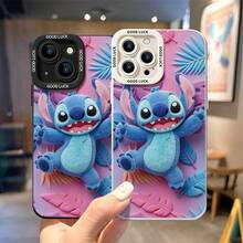 Disney Lilo & Stitch Phone Case, Tropical Leaves Protective Cover. Compatible With IPhone 17, 16, 15, 14, 13, 12, 11 Pro Series And Galaxy S22, S23, S24, S25 Models, Featuring Plush-Style Stitch With Outstretched Arms Against A Pink And Purple Tropical Leaf Background, Perfect For Fans Of The Hawaiian Alien, Ideal For Birthdays, Holidays, Anniversaries, Graduation Gifts, Or Any Special Occasion To Surprise Family, Friends, Classmates, And Loved Ones. - 白色 - 查看 4