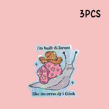Im Built Different Sticker, Glitter Snail Decal, Funny Relatable Gifts, Weatherproof Vinyl School Supplies - Star Film - View 12