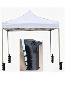 1/2pcs Heavy Duty Canopy Weight Bags, Thick Tent Sandbag Weights Up To 40kg, Black Universal Fit For Gazebo, Sun Shade, Outdoor Tent Stabilizing - A - View 10