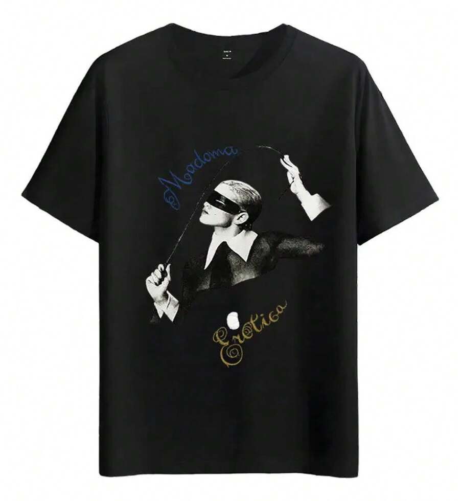 Camiseta Muscle Freaks Madonna Erotica Estilo Vintage Retro - Negro - Ver 1