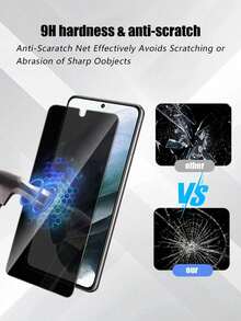 Navigator 4 piezas Protector de pantalla de vidrio templado anti-espía, anti-espionaje, resistente a los arañazos, duradero, con recubrimiento hidrofóbico y oleofóbico, anti-huellas dactilares, protege la privacidad de la pantalla, compatible con Samsung A57/A37/A27/S24FE/S23FE/S21FE/S20FE/A56/A55/A54/A53/A52/A51/A36/A35/A34/A33/32/A31/A26/A25/A24/A23/A22/A21/A17/A16/A15/A14/A13/A12/A07/A06/A05 y otros modelos - Negro - Ver 4