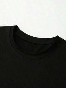1 Piece Women's Graphic T-Shirt "I Match Energy So How We Gonna Act Today" Black With Colorful Letter Print And Peace Symbols, High Quality Machine Washable Fabric, Regular Fit, Short Sleeve, Round Neck, Casual Summer T-Shirt, 180g 100% Cotton. - 黑色 - 查看 4
