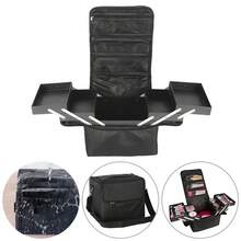 Extra Large Vanity Case Beauty Box Make Up Jewelry Cosmetic Nail Tech Storage - Default - View 1