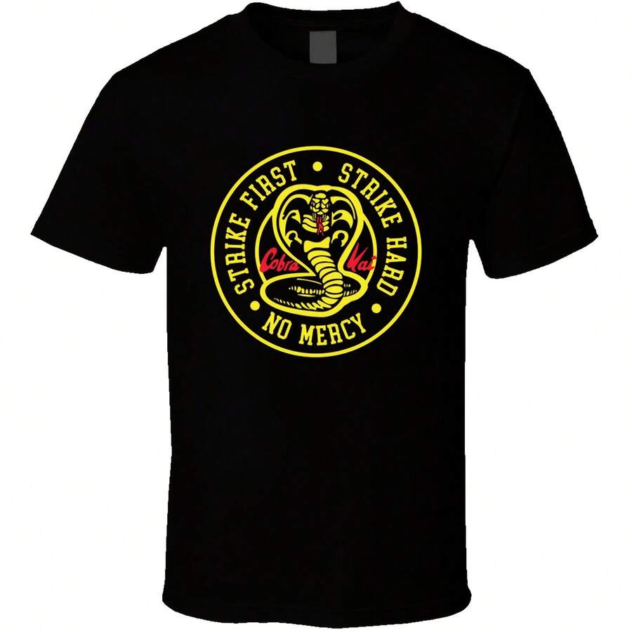 Cobra KaiA Strike First Karate Kid T Shirt - Black - View 1
