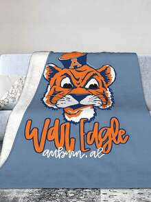 Auburn Merch Tigers Throw Blanket Warm Blankets Breathable Air Conditioner Blanket For Car Classic Outdoor Blankets For Picnic For All Season - 黑色 - 查看 3
