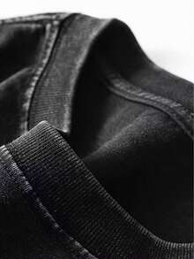 Camiseta vintage estampada de dibujos animados estilo Y2K para mujer - Cuello redondo casual, manga corta, ajuste regular, moda versátil para primavera/verano/otoño, camiseta casual de verano | Camisa ajustada relajada | Sin relleno - Negro - Ver 4