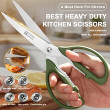 Extra Long Stainless Steel Scissors - Kitchen Shears, Essential Accessory And Tool For Grilling, Suitable For Cutting Roasted Meat, Poultry And Vegetables, Stainless Steel Blades - Extended Blade, Ergonomic Handle For Women - Stainless Steel Kitchen Scissors - View 12