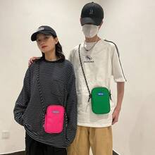 Tas Ponsel Mini Selempang Pria Bahan Oxford, Tas Bahu Kasual Tahan Air dengan Tali Kepang untuk Penggunaan Sehari-hari, Tas Kota - MultiWarna - View 9