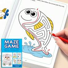 Children's Fun Maze Tracing Book, Primary School Student Puzzle Workbook With Various Patterns, Develops Imagination, Suitable For Back To School, Graduation Season Learning Aids, Holiday & Birthday Small Gifts - Multicolor - View 5