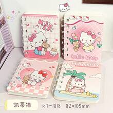 Official 4pcs/Set Of 4 Random Mini Spiral Cartoon Notebook, A7 Cute Mini Portable Pocket Notepad Binder Student Gift Office School Classroom Desk Back To School - Multicolor - View 10
