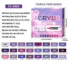 Set Spidol Akrilik Cair Flysea Direct, 72 Warna Kulit & 36 Warna Macaron & 9 Tema Warna, 24 Spidol Gradien untuk Melukis, Grafiti, Mewarnai, dan Mencatat, Alat Seni Profesional, Perlengkapan Penting untuk Kembali ke Sekolah, Sempurna untuk Hadiah Liburan - MultiWarna - View 20