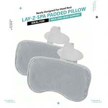 Crystals Spa Padded Pillow Set Of 2 For Hot Tub – Soft Waterproof Headrest Cushion For Neck Support, Spa & Bathtub Accessory - View 1