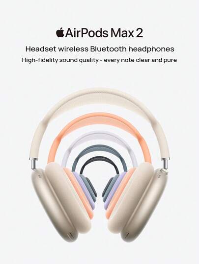 Apple AirPods Max 2（2026款），搭載H2晶片，頭戴式無線藍牙耳機，支援主動降噪，高傳真音質，持久續航